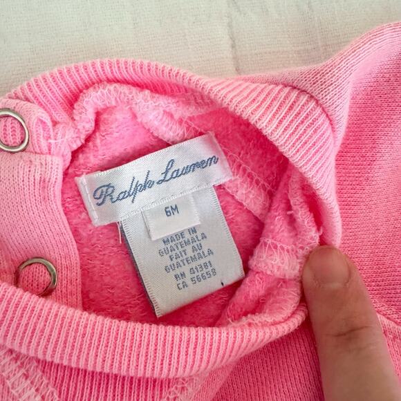 Ralph Lauren Baby‎ Girl Dress Pink Terry 6 Months Hampton Beach - Picture 3 of 5